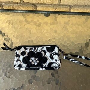 Vera Bradley Black and White Floral Clutch